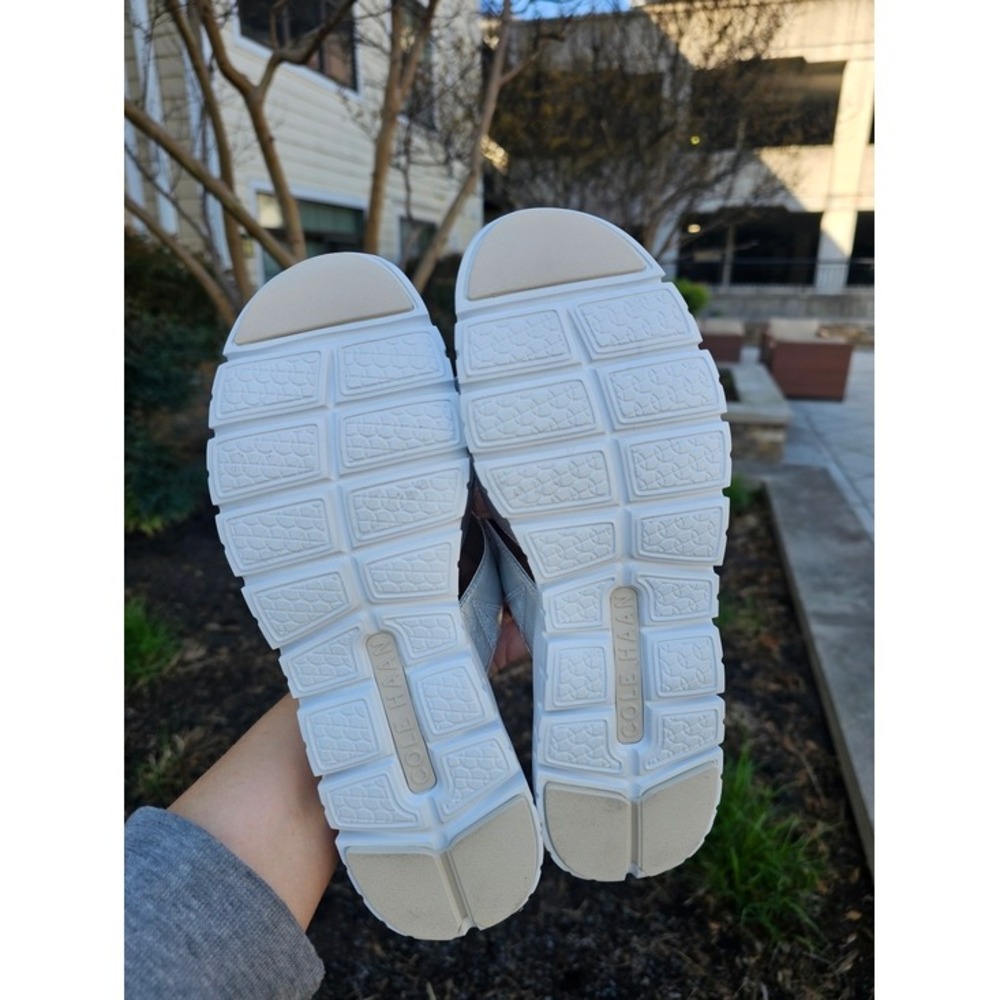 Cole Haan Zerogrand Slide Sandals Womens 9B Silver Metallic Platform Comfort ~ - Picture 7 of 10